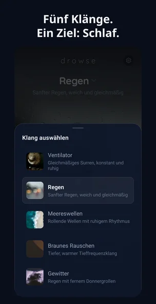 Drowse Klangauswahl