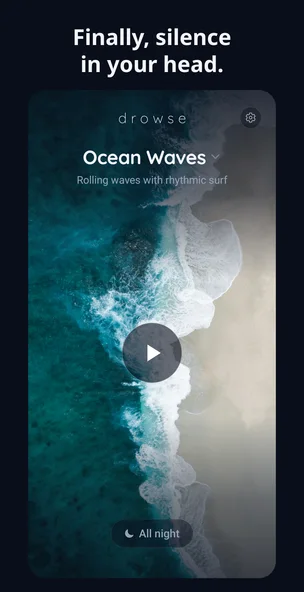 Drowse app marketing screen