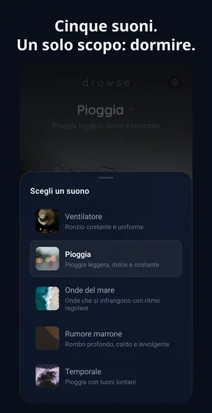Selettore dei suoni di Drowse